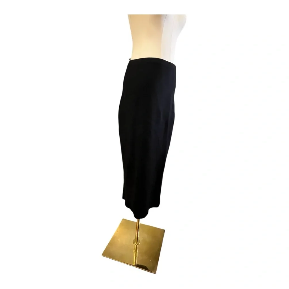 Jones & Co. Black‎ Wool Blend Long Skirt | Size M | Classic Midi